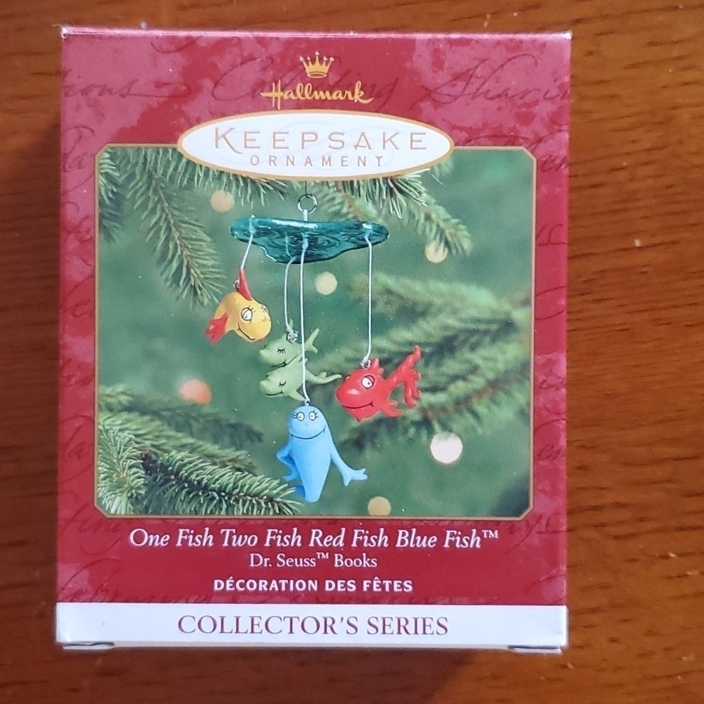 HALLMARK Keepsake "One Fish Two Fish Red Fish Blue Fish" Ornament